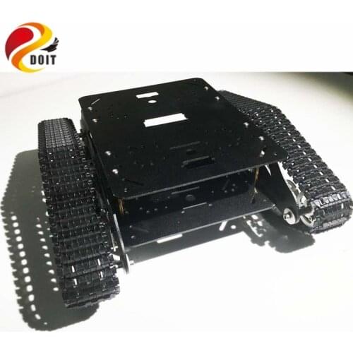 Official DOIT Caeser TS600 4WD Damping Tracked Metal Tank Car Chassis Smart Robot Toy Robotic Competition