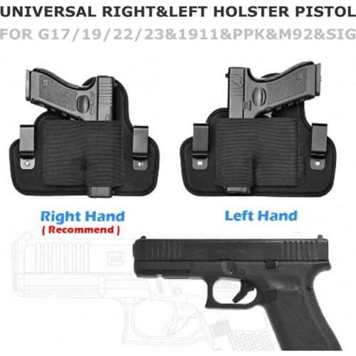 Glock 17 Universal Type Outdoor Hunting Holster Bags Tactical Pistol Concealed Belt Holster for Right Left Hands All