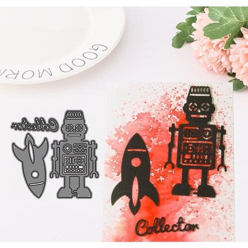 Robot Metal Cutting Dies Embossing Scrapbooking Stencil Craft Cut Dies For DIY Card Handmade