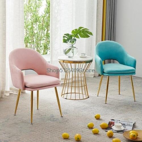 Nordic dining chair home lounge chair balcony bedroom desk chair ins net red makeup chair nail chair back chair