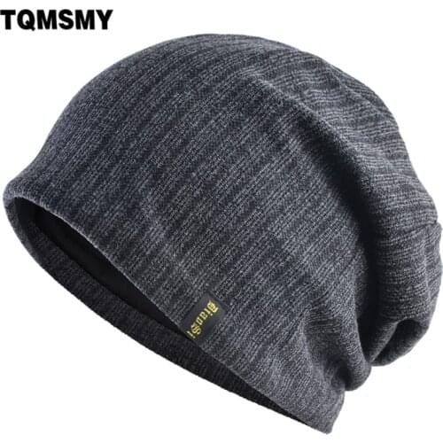 TQMSMY Knitted Thin Beanie Hat Mens Solid Color Hat Spring Autumn Soft Skullies Beanies Loose Style Casual Bonnet Gorras E50