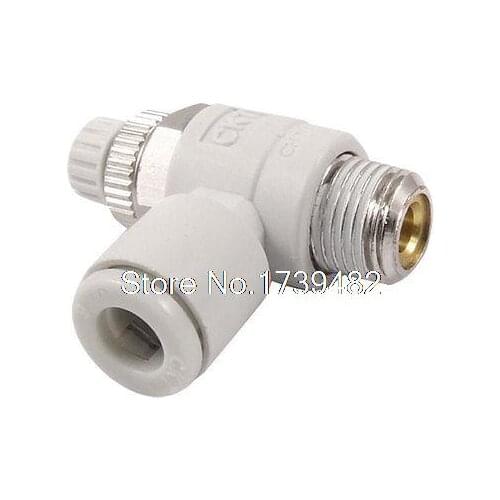 6mm OD Tube Quick Connector 10mm Male Thread Speed Control Air Valve Throttle