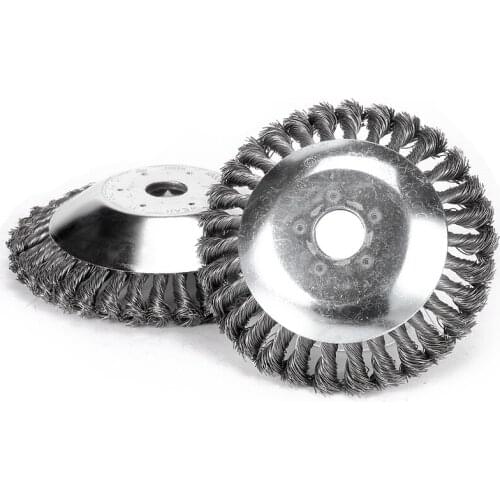 150 mm Steel Wire Grass Trimmer Head Rounded Edge Weed Trimmer Head Garden Tools Weeding wheel Grass Brush Tray Plate Lawnmower