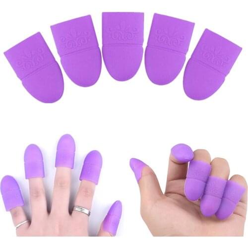 20PcsNail Art Soak Off Cap Silicone UV Gel Polish Varnish Remover Clean Degreaser Clip Reusable Wraps Rubber Manicure Tools