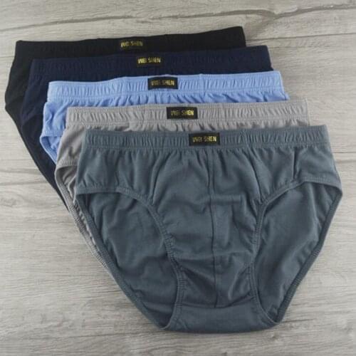 5pcs/lot High-quality Mens Underwear 100%cotton Skin Affinity Soft Male Underpants Bodysuit Breathable Not Muggy Sexy Lingerie