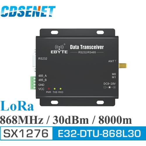 868MHz LoRa SX1276 RS485 RS232 Long Range rf Transceiver E32-DTU(868L30) CDSENET uhf RF Module DTU Wireless Transmitter Receiver