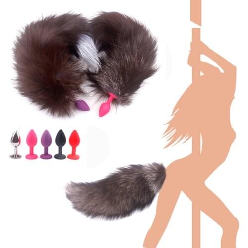 Silicone Feather Anal Toys Fox Tail Anal Plug Erotic Anus Toy Butt Plug Sex Toys For Woman Gay Sexy Butt Plug Adult Accessories