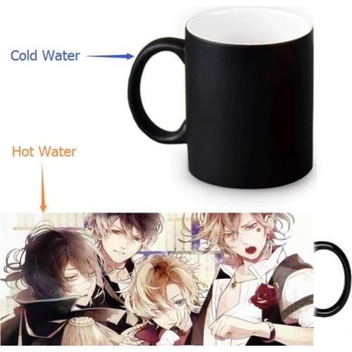 Free shipping 12 OZ/350ml Diabolik Lovers Heat Mug Color change Ceramice Mugs