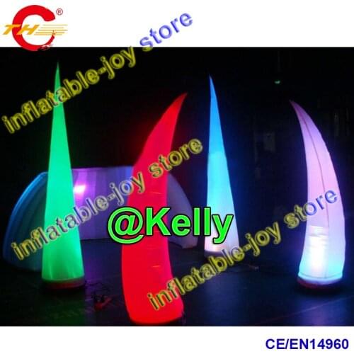 Free air shipping 2m/3m high led light inflatable cone balloon for sale, lighted cone inflatables for advertising