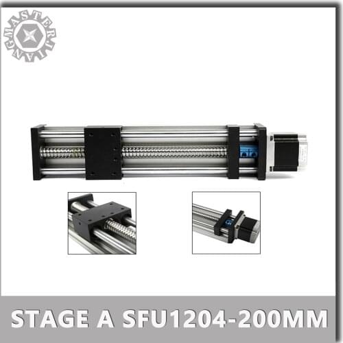 Stage A SFU1204-200mm Travel Length Guide 200mm SFU1204 Linear Guide Rails Linear Actuator System Module Table Ball Screws
