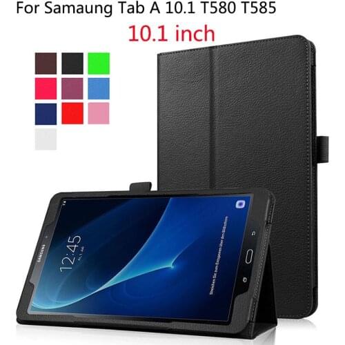 PU Leather Case For Samsung Galaxy Tab A A6 10.1 2016 T580 T585 T580N SM-T580 Cover Cases Funda Tablet Flip Stand Smart Shell