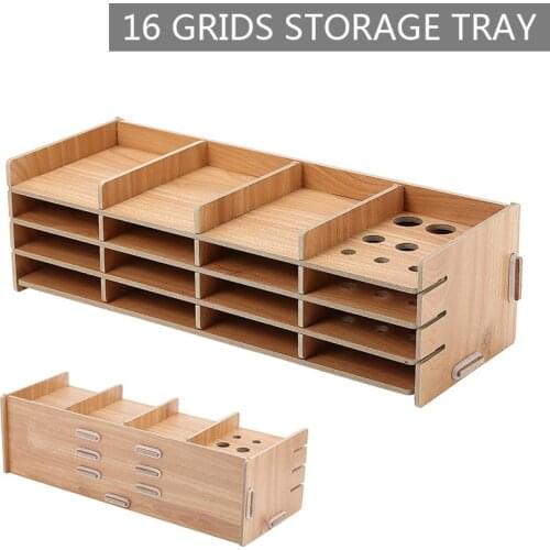 Wood Diamond Painting Storage Tray Point Drill Pen Holder Box Three Layers Diamond Painting Organizer DIY Craft Embroidery Tools