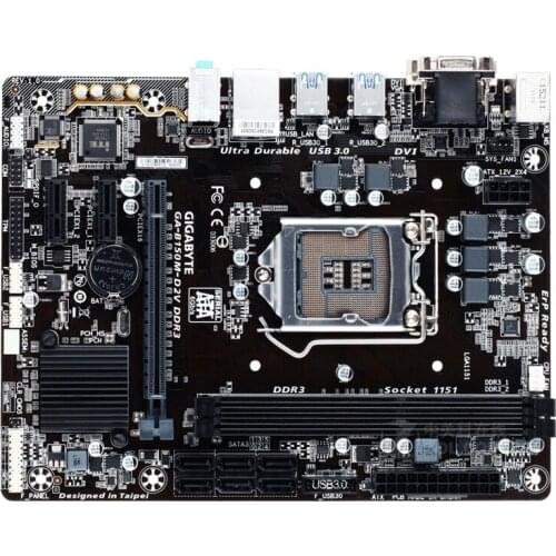 Gigabyte GA-B150M-D3V Desktop Motherboard B150M-D3V DDR4 LGA 1151 32G SATA3 USB2.0 USB3.0 DVI VGA M.2 used board
