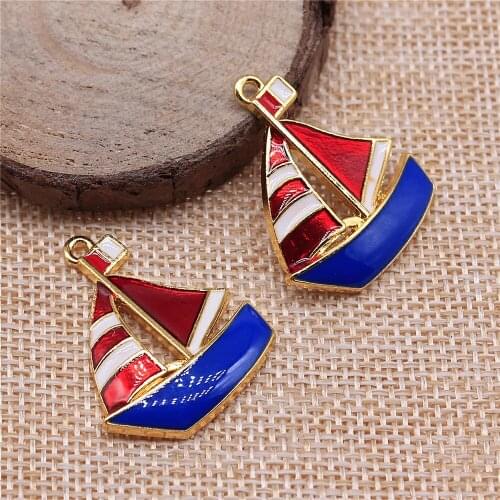 Designer Charms Boat Pendant For Jewelry Making Diy Necklace Accessories