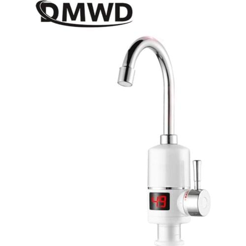 DMWD Tankless Electric Water Heater Kitchen Instant Hot Water Tap Heater Electric Water Faucet Instant Heater Under Type 3000W