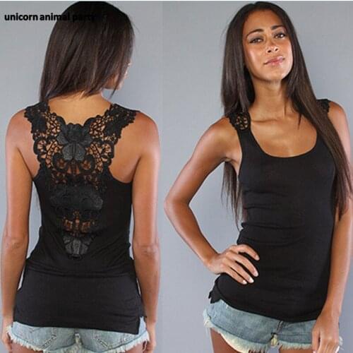 European Foreign Trade Suit-dress fold the ultra low-cost fashion womens wear sleeveless Lace Small Vest T-shirt