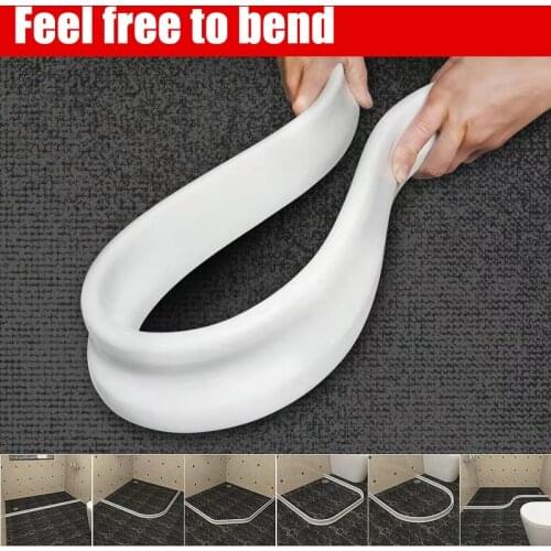 2019 Flexible Silicone Water Stopper Strips Floor Water Barriers for Kitchen Bathroom