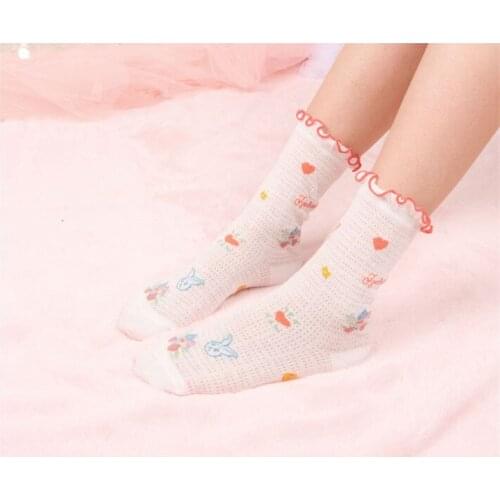 Lolita Short Socks Small Prints Mori Gilrs Cute Socks