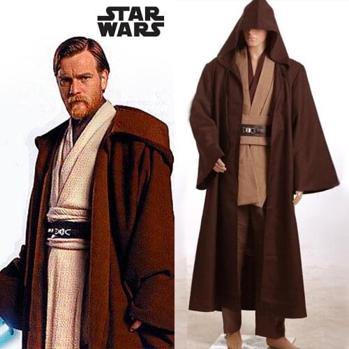 Star Cosplay Wars Obi Wan Kenobi COSplay Costume Jedi Robe Adult Men Halloween Costume