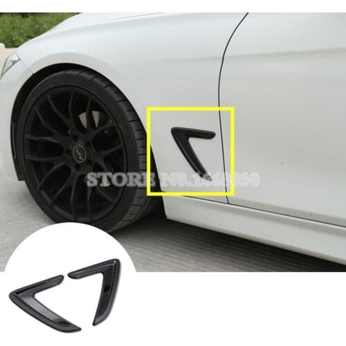 ABS Plastic Exterior Fender Side Air Vent Outlet Trim Cover 2pcs For BMW 3 Series F30 F31 2013-2018 Car Accessories Car Trim
