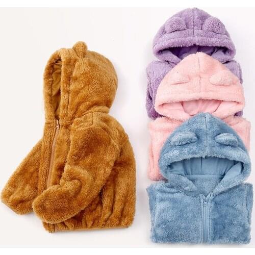 2021 Spring Autumn Cute Jacket For Girls Baby Boys Hooded Jackets Childrens Clothing Fashion Solid Coat Kids Outerwear 3-6Y