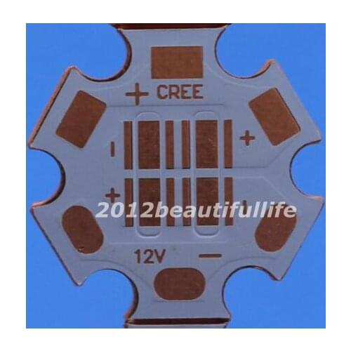 20pcs 20mm Copper PCB Board Heatsink Base Plate For Cree XPG XTE XPE XPL Led