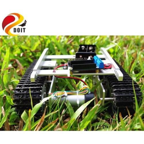 DOIT T100 RC Metal WiFi Robot Tank Car Chassis Controlled by Android iOS Phone with Nodemcu ESP8266 Motor Driven Board Kit DIY