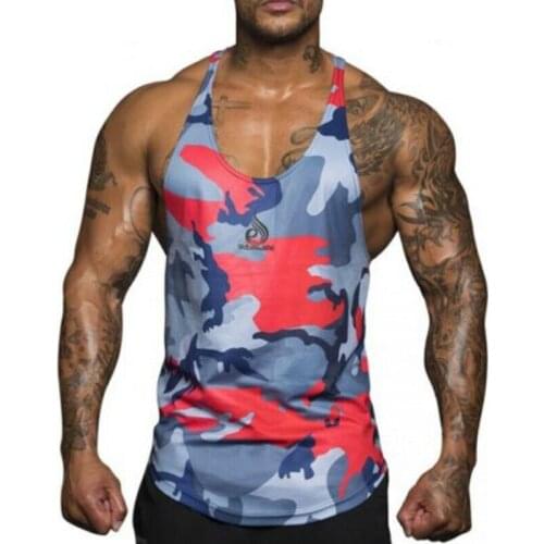 Men Camouflage Bodybuilding Tank Tops sleeveless Shirt Boy Gyms Fitness workout Singlet vest Undershirt Jogger Brand clothing