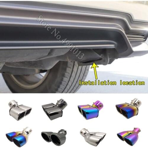 For LEXUS RX RX570 2013-2019 car stickers cover muffler exterior back end pipe dedicate exhaust tip tail outlet ornament 1pcs