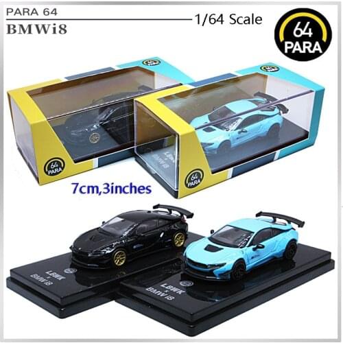 New 1/64 Scale LBWK BMMW i8 Diecast Alloy toy Car 7cm 3 Inches For Collection Gift