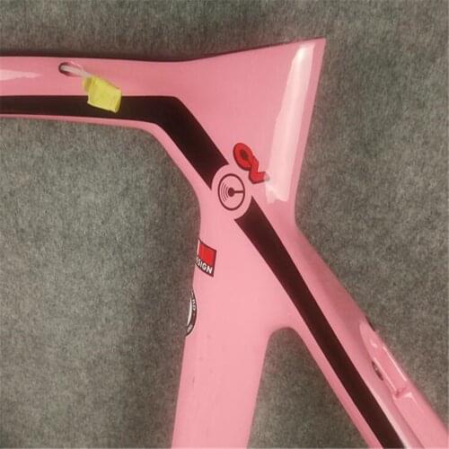 Pink Carbon Road Bike XR4 frame Rim bicycle frame taiwan made size 47/50/53/55/57cm