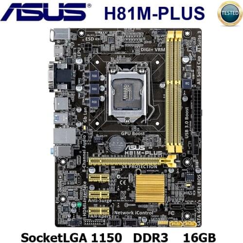 Aus H81M-PLUS Motherbaord Intel H81 LGA1150 DDR3 16GB PCI-E 2.0 Original Desktop Asus H81M Mainboard 1150 H81 DDR3