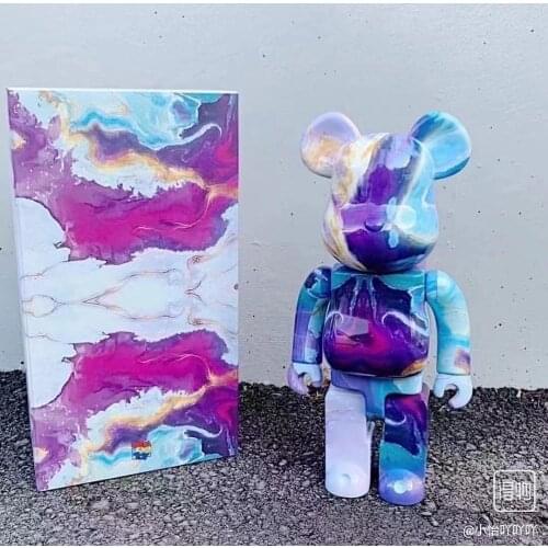 Bearbrick 400% Water Ripple Bearbrickly Street Art Bearbrickly Action Figures Collectable Christmas Gifts