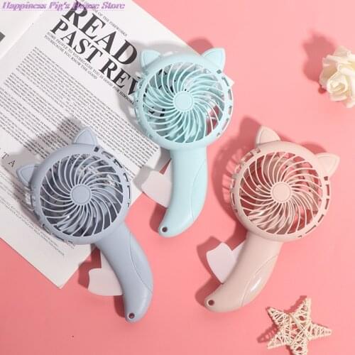 New Handheld Fan Household No Battery Mini Fan Electric Fan Usb Pocket Fans Coloured Fans Cooling Random Color