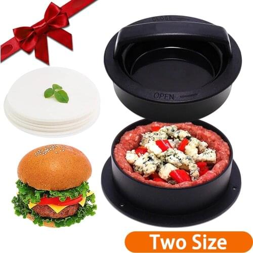 ABS Hamburger Meat Press Maker Non-Stick Stuffed Round Shape Burger Patties Beef Grill Pie Press Mould Maker Kitchen Accessories