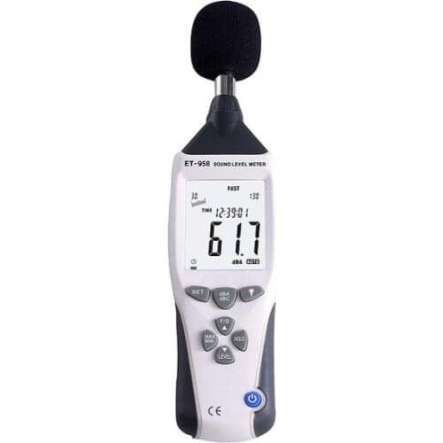 ET-958 Professional Sound Level Meter with Data Logger Noise dB Decibel Tester with USB Interface & Auto LCD Backlight