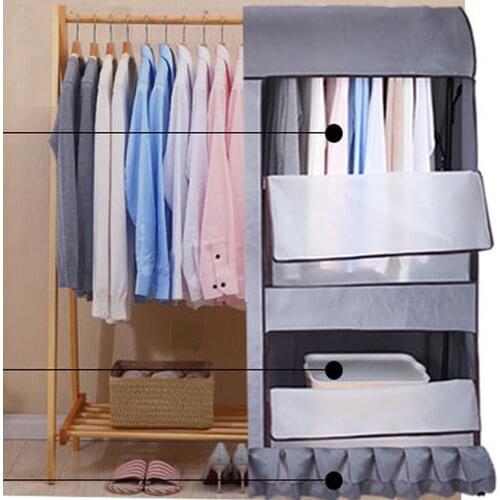 Clear Wardrobe Dust Cover Clothes Cover Clothing Rack Dust Cover Waterproof Hanging Garment Suit Dustproof Organizer JS2