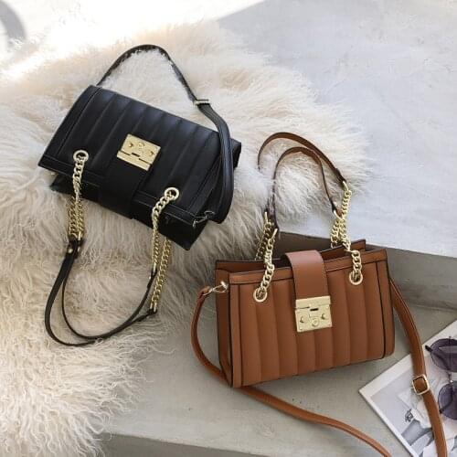 Lattice Square Crossbody bag 2020 Fashion New High quality PU Leather Womens Designer Handbag Chain Shoulder Messenger Bag