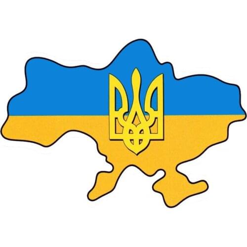 Ukraine Flag Car-Sticker Automobiles Motorcycles Window Bumper Laptop Vinyl Decal PVC Decorative Goods Apply To Car Window