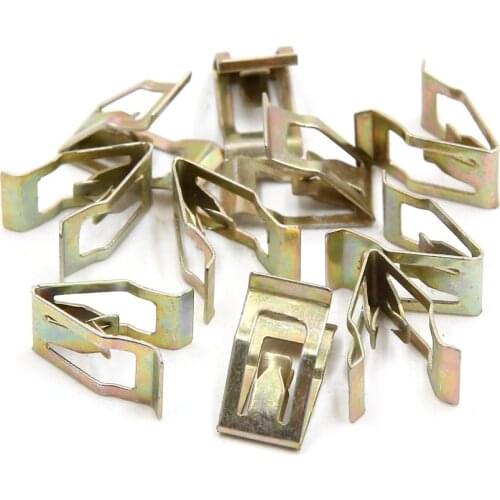 Uxcell 10Pcs 10mm Hole Metal Rivets Car Interior Door Panel Trim Clips Fastener