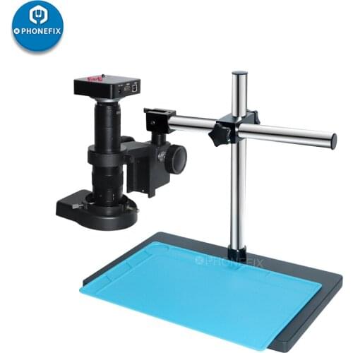 Full HD 38MP 1080P VGA HDMI USB Video Microscope Camera 180X C Mount Lens Rotating Bracket Holder For Phone PCB Soldering Repair
