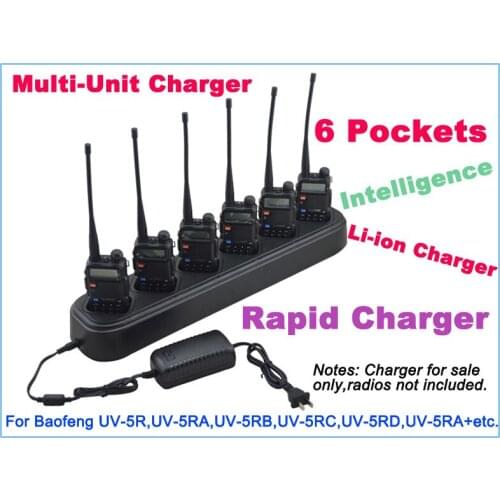 Baofeng POFUNG UV-5R Multi-Unit Intelligent Charger Six-Way Charger for baofeng UV-5R 5R Portable Walkie Talkie