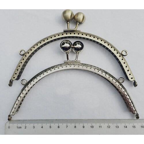 Silver bronze color carved women DIY purse frame metal coin bag clasp accessories 5pcs/lot 15.5cm