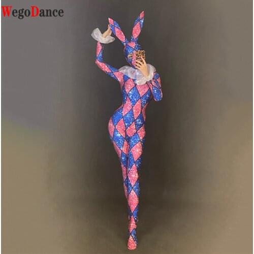 Halloween Women Sexy Jumpsuit Bunny Girl Cosplay Costume DS Bar Performance New Nightclub DJ Singer Gogo
