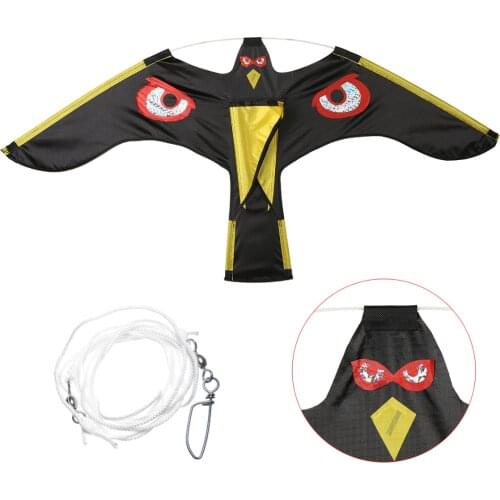 1pcs Black Bird Repeller Flying Hawk Kite Scarecrow Decoration Repellents Pest Control Garden Supplies