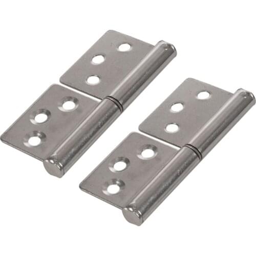 3 inch Silver Tone stainless steel 360 Degree Rotating Window Door Flag Hinge 2 Pieces
