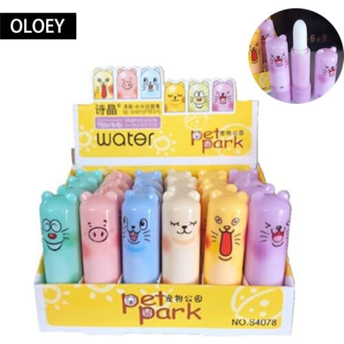 24pcs Fresh Moisturizing Lip Balm Bulk Fruit Flavor Colourless Cartoon Lip Balm Natural Plant Cute Lipbalm Lipstick Makeup Tools