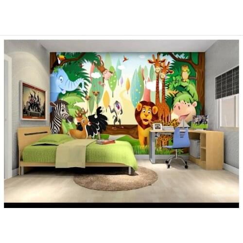 3d wallpaper custom 3d murals wallpaper cartoon wallpaper 3d tv murals non-woven The forest animals wallpaper living room decor