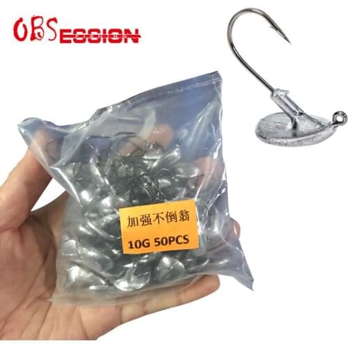 50pcs 3.5g 5g 7g 10g 14g Blood Slot Lead Jig Head Tumbler Fishing Hooks For Soft Lure Carbon Steel Strengthen Fishing Hoooks