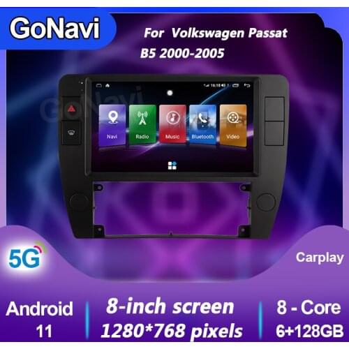 GoNavi android 11 car radio 2 din auto for Volkswagen Passat B5 2000-2005 central Multimedia DVD Player GPS Navigation bluetooth